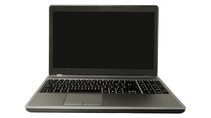 Laptop on transparent background.