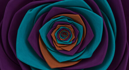 colorful silk flower design for a modern art
