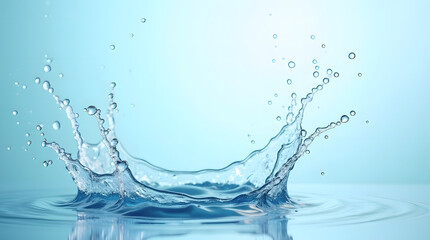 Elegant Water Splash Circle with Central Space for Branding and product display.