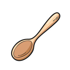 wooden spoon icon, wooden spoon vector illustration-simple illustration of wooden spoon, perfect for wooden spoon logos and icons