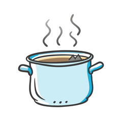 boiling water pot icon, boiling water pot vector illustration-simple illustration of boiling water pot, perfect for boiling water pot logos and icons