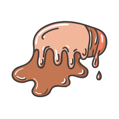 chocolate melting icon, chocolate melting vector illustration-simple illustration of chocolate melting, perfect for chocolate melting logos and icons