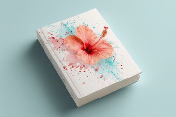 Stylish journal cover featuring a hibiscus flower design.