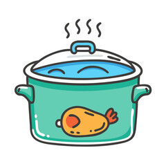 crockpot or slow cooker icon, crockpot or slow cooker vector illustration-simple illustration of crockpot or slow cooker, perfect for crockpot or slow cooker logos and icons