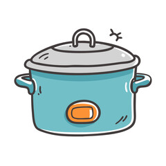 crockpot or slow cooker icon, crockpot or slow cooker vector illustration-simple illustration of crockpot or slow cooker, perfect for crockpot or slow cooker logos and icons