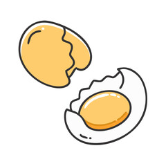 egg cracked open icon, egg cracked open vector illustration-simple illustration of egg cracked open, perfect for egg cracked open logos and icons