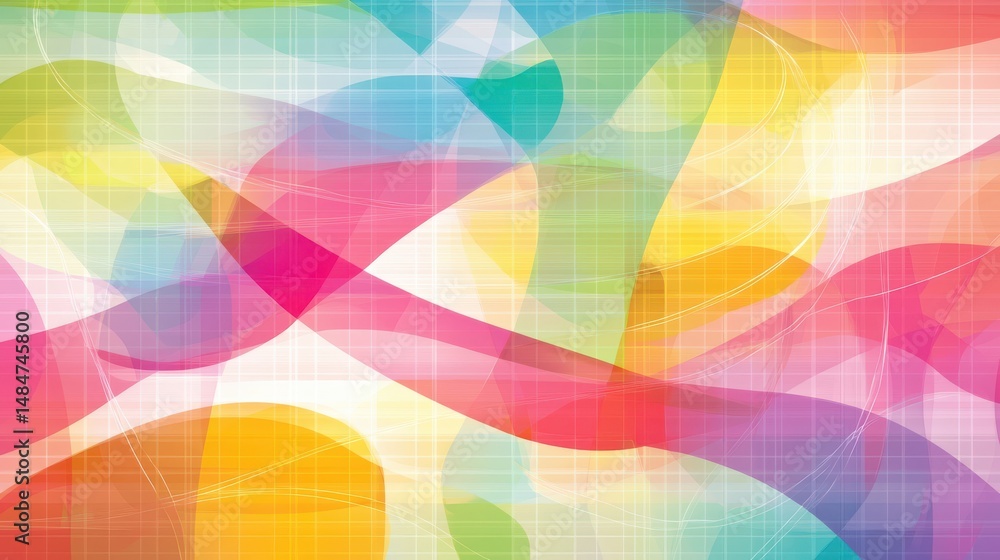 Poster vibrant abstract background with colorful waves and soft lines for creative design projects