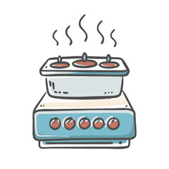 hot stove icon, hot stove vector illustration-simple illustration of hot stove, perfect for hot stove logos and icons