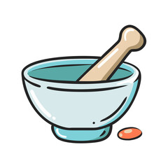 mortar and pestle icon, mortar and pestle vector illustration-simple illustration of mortar and pestle, perfect for mortar and pestle logos and icons