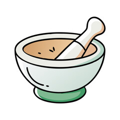 mortar and pestle icon, mortar and pestle vector illustration-simple illustration of mortar and pestle, perfect for mortar and pestle logos and icons