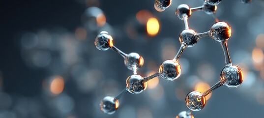 Abstract structure molecules or atom for science or medical background. High quality