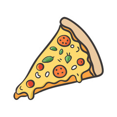 pizza slice icon, pizza slice vector illustration-simple illustration of pizza slice, perfect for pizza slice logos and icons
