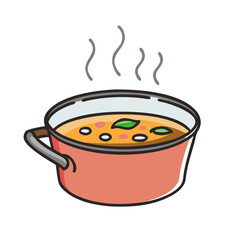 pot of soup icon, pot of soup vector illustration-simple illustration of pot of soup, perfect for pot of soup logos and icons