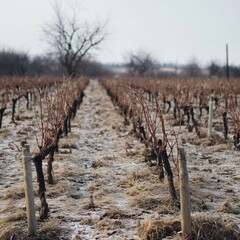 frozen vineyard