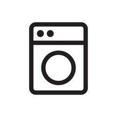 Washing machine icon representing laundry, household appliance, and cleaning
