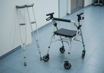 Medical mobility aids crutches walker indoor