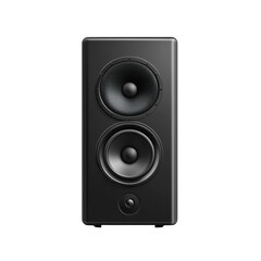 Powerfully deep audio fills the room a symphony of sound from a sleek on transparent background