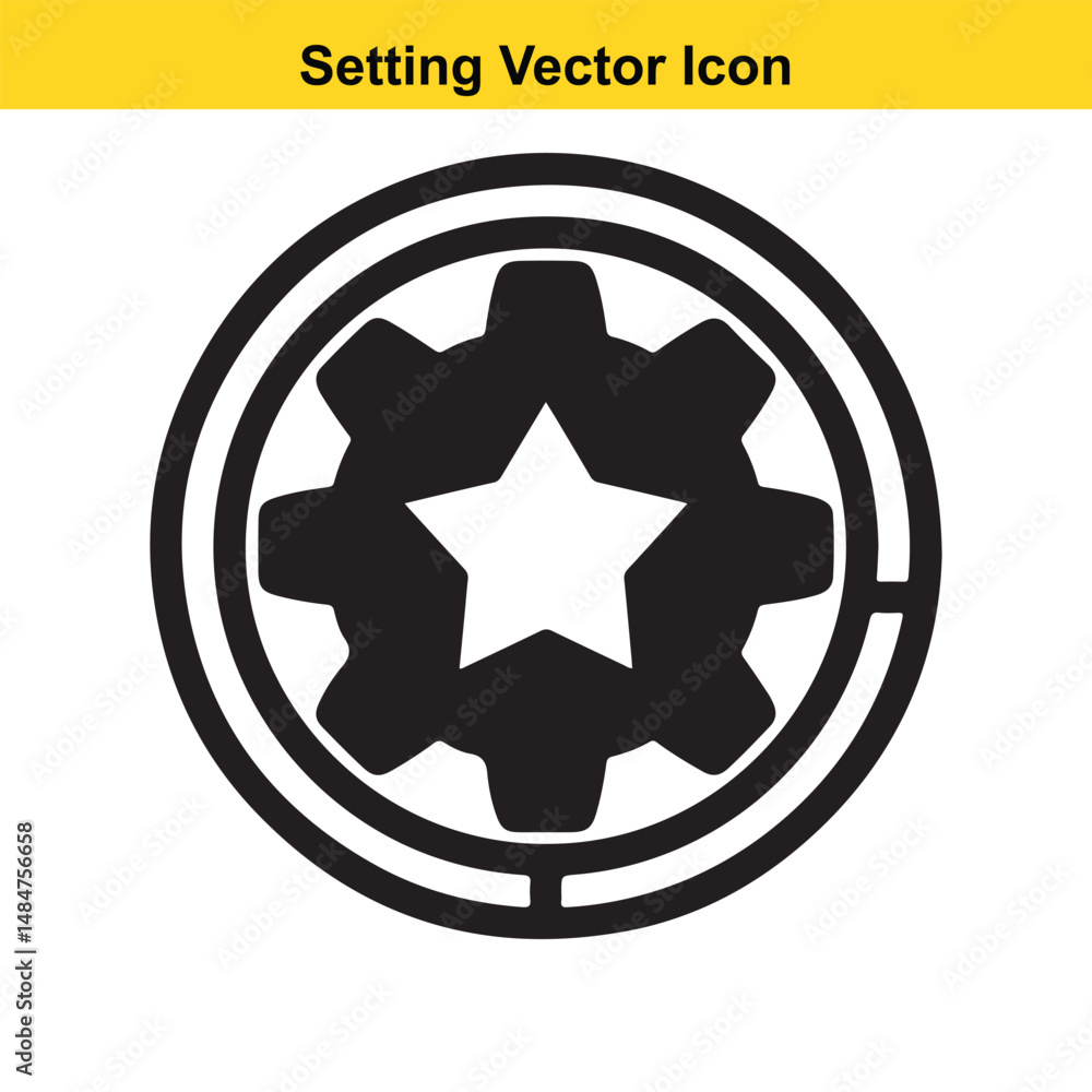 Poster settings vector icon. maintenance and configuration symbol. gears mechanism icon. simple gear mechan