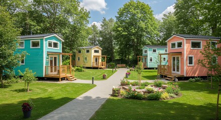 Colorful Tiny House Community