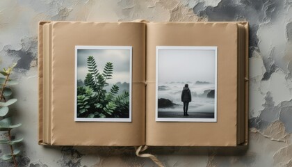 Surreal journey through literature, a person standing within the pages of an open book