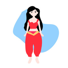 Beautifull Princess wearing dress isolated on white background