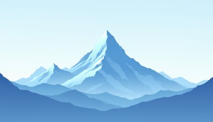 Breathtaking panorama of majestic mountain peaks under a clear blue sky