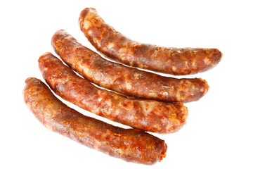 Sausages, isolated on a white background