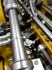 Fototapeta premium Metal Pushrods with Mechanical Assembly.