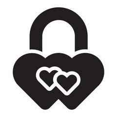 padlock glyph icon
