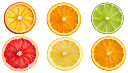 Cocktail Garnish Citrus Slice Bundle Transparent Background PNG