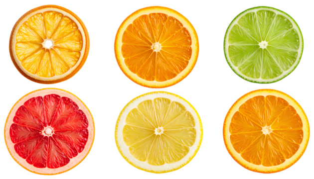 Cocktail Garnish Citrus Slice Bundle Transparent Background PNG