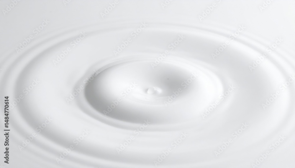 Poster creating ripples in white liquid studio setting abstract photography minimalist environment close-up