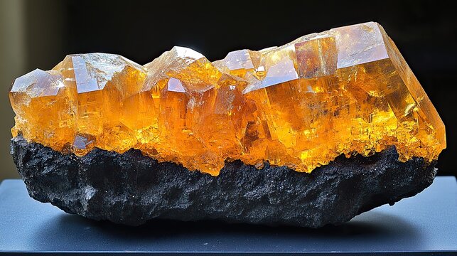 Deep yellow sphalerite exhibits a variable color, often yellow to brown or black, within a zinc sulfide mineral