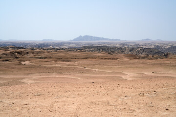 Felsige Wüstenlandschaft im Hinterland von Swakopmund in den sogenannten Moonlands 