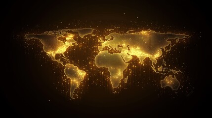 World Computer. Creative Network Technology Concept with Glowing Abstract Hologram Background