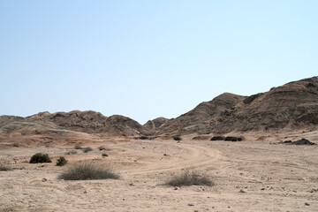 Felsige W&uuml;stenlandschaft im Hinterland von Swakopmund in den sogenannten Moonlands 