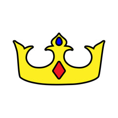 Crown vector icon. King illustration sign. Queen symbol. monarchy mark.