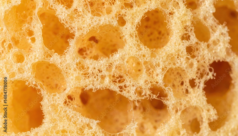 Poster exploring the unique structure of natural honeycomb close-up photography textured environment macro 