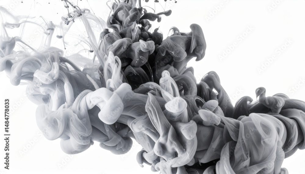 Poster dynamic gray ink swirl motion abstract art studio background digital media creative expression high 