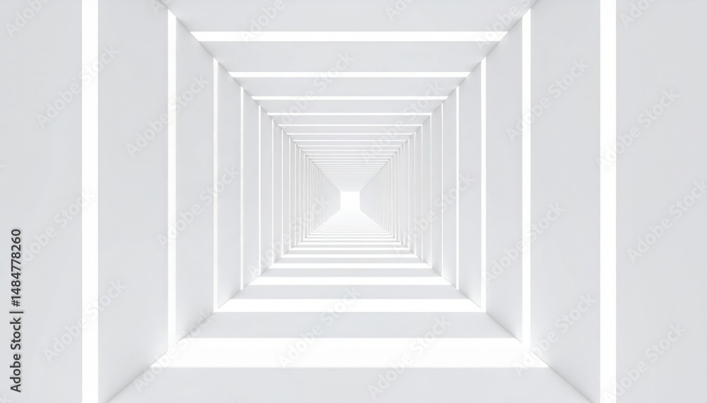 Poster illuminated perspective tunnel modern architecture abstract design minimalist environment symmetrica