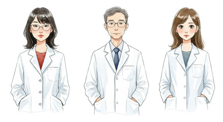 Fototapeta premium Doctors and Medical Staff Illustration for Healthcare and Wellness Promotion