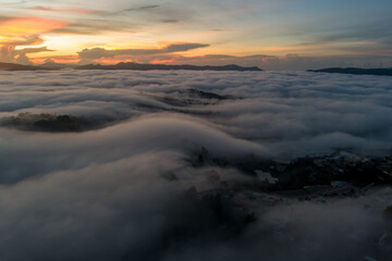 sunrise over the mountains