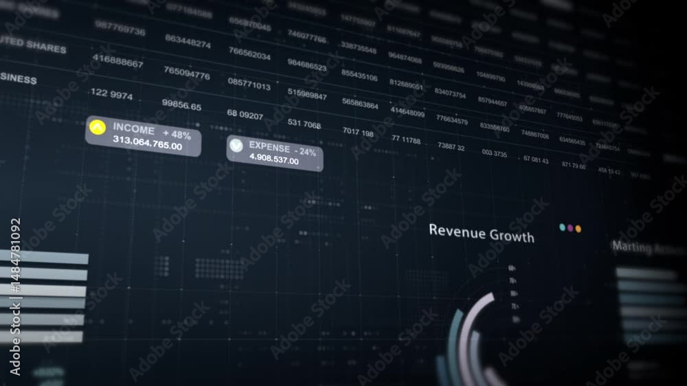 Aufkleber dynamic data visuals for business info graphics, animated charts, and data-driven insights for a bus