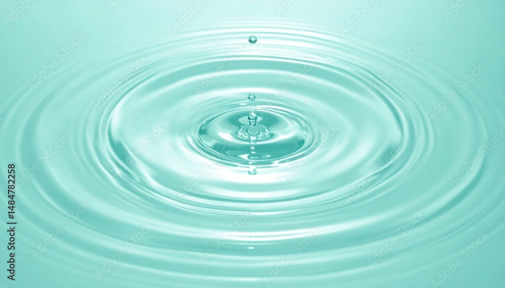Poster rippling water drop action tranquil setting nature scene serene environment close-up view fluid dyna