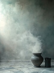 A background for photography with an ancient Roman-style in gray tones