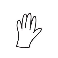 Hands poses. Black color outline vector illustration, on a white background. Concept of communication and expressions.