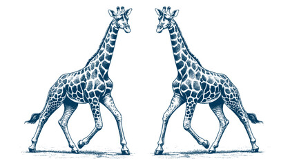 Naklejka premium giraffe vector