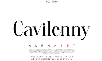 Luxury Cavilenny alphabet letters font for logo