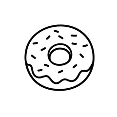 Fototapeta premium Outline Donut Icon