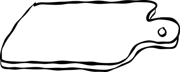 Wooden cutting board with handle